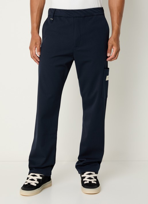 FLÂNEUR Atelier loose fit pantalon met opgestikte zak - detail 3 donkerblauw