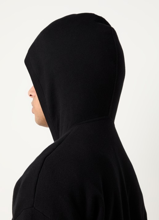 FLÂNEUR Atelier sweatvest van katoen met capcuchon - detail 2 zwart