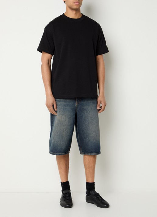 FLÂNEUR Atelier T-shirt met logo - voorkant 3 zwart