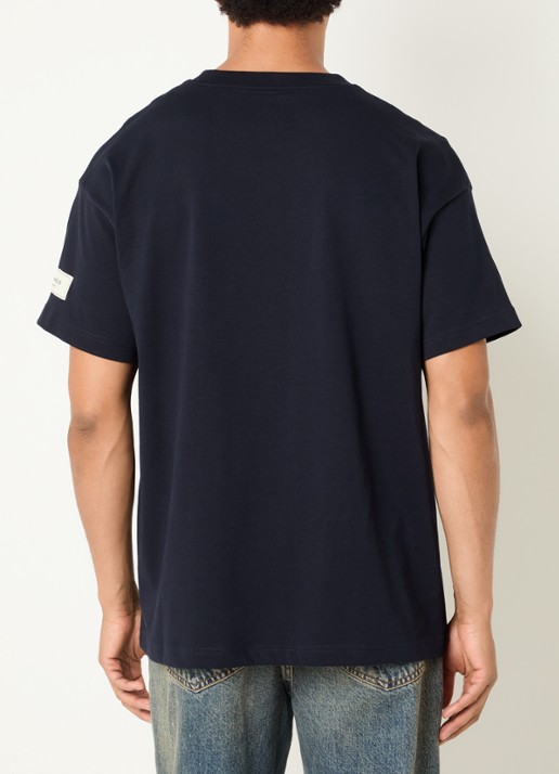 FLÂNEUR Atelier T-shirt met logo - achterkant 2 donkerblauw