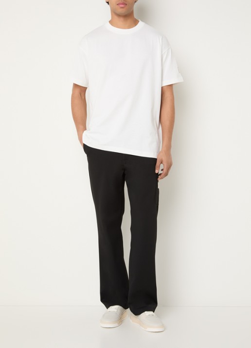 FLÂNEUR Atelier T-shirt met logo - voorkant 4 wit