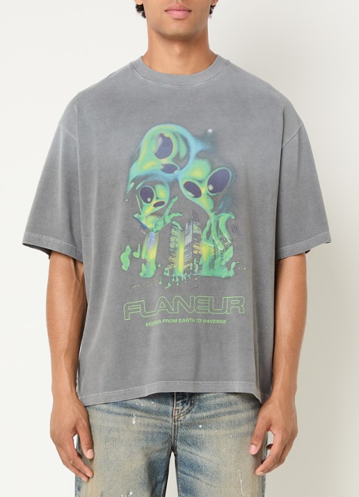 FLÂNEUR City Aliens T-shirt met logoprint