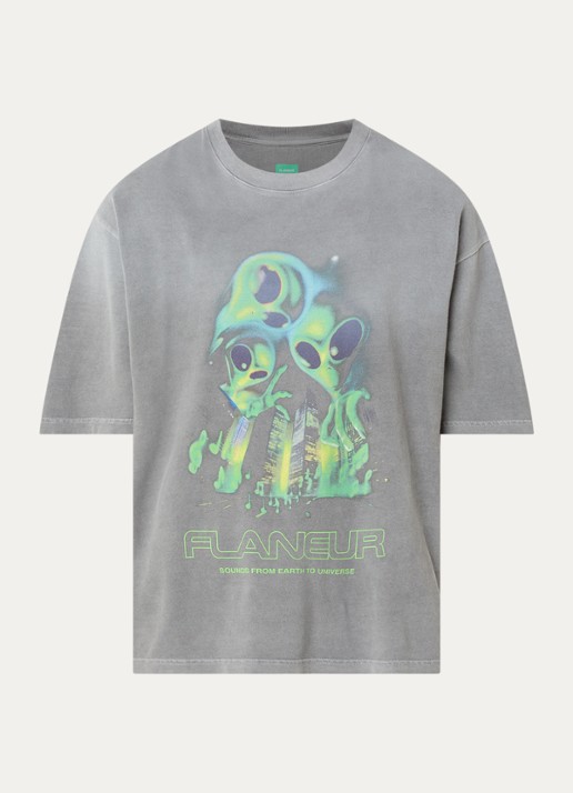 FLÂNEUR City Aliens T-shirt met logoprint