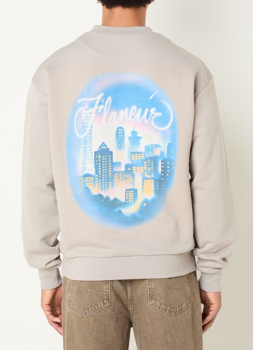 FLÂNEUR City sweater met logo- en backprint