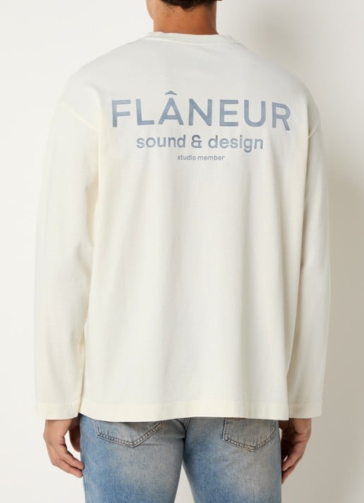 FLÂNEUR Longsleeve met logo- en backprint