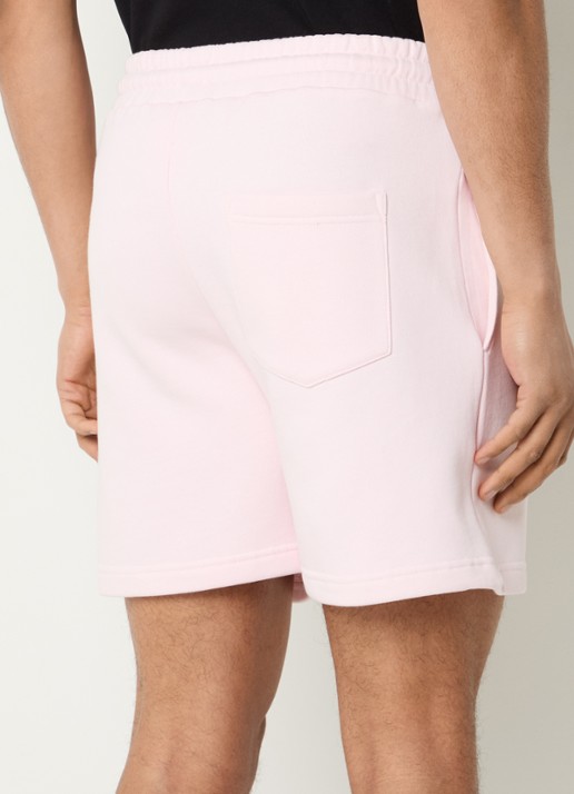 FLÂNEUR Signature straight fit korte joggingbroek met logo - achterkant 4 roze