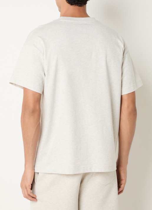 FLÂNEUR Signature T-shirt met logo - achterkant 4 grijsmele