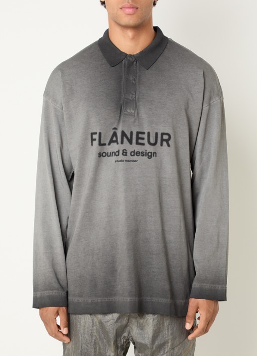 FLÂNEUR Sound & Design Studio Member regular fit polo met logoprint