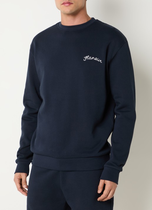 FLÂNEUR Sweater met logoborduring