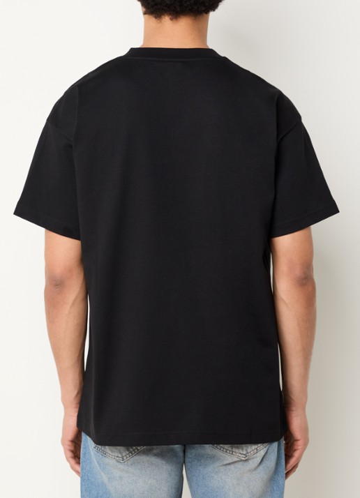 FLÂNEUR T-shirt met logoprint - achterkant 4 blauw