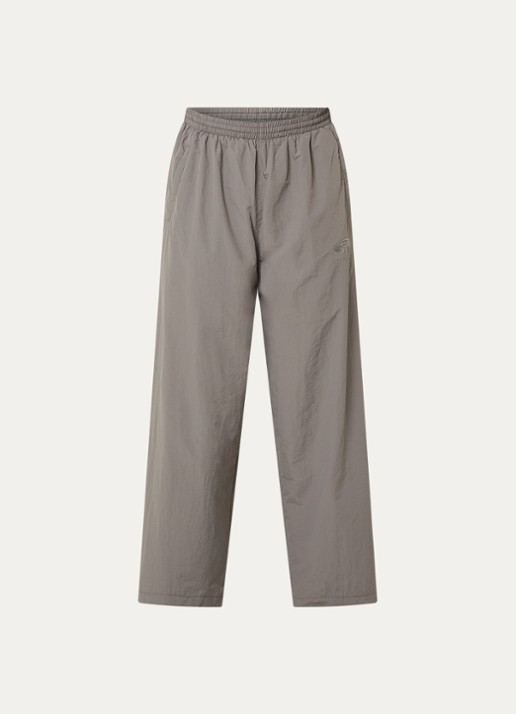 FLÂNEUR Wide fit trackpants met logo en steekzakken - voorkant 2 grijs