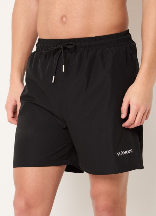 FLÂNEUR Zwemshorts met steekzakken en logo