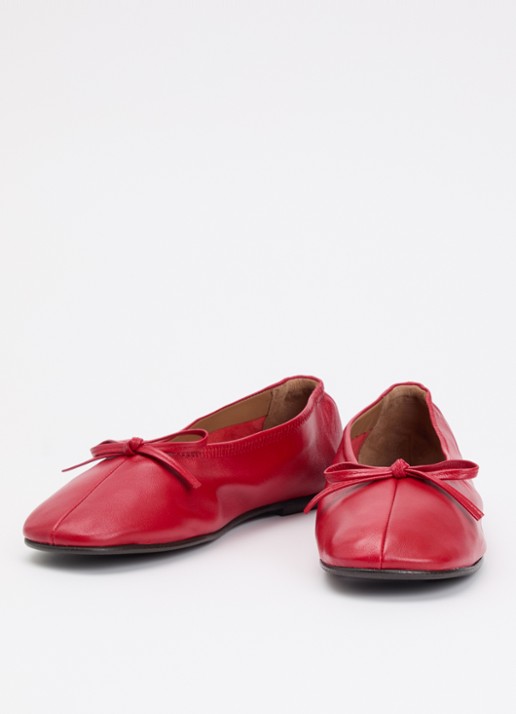 Flattered Blaise ballerina van geitenleer - detail 3 rood