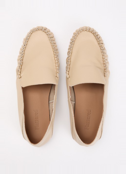 Flattered Bon Bon mocassin van leer - detail 4 beige