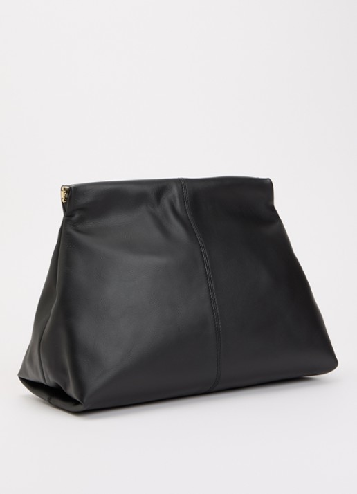 Flattered Clay clutch van kalfsleer - achterkant 5 zwart