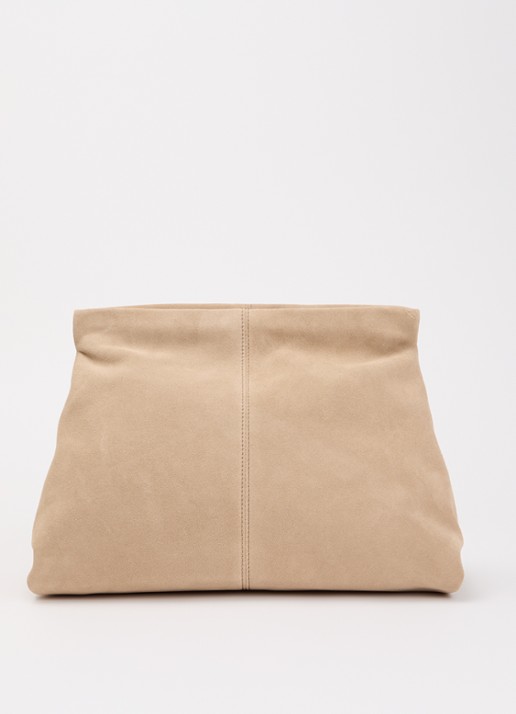 Flattered Clay clutch van kalfssuède