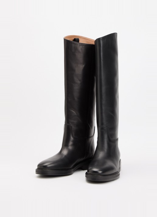 Flattered Florentine laars van leer - detail 2 zwart