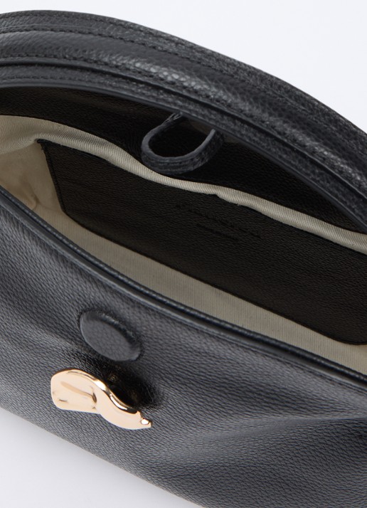 Flattered Hanna Mini handtas van leer met afneembare schouderriem - detail 2 zwart