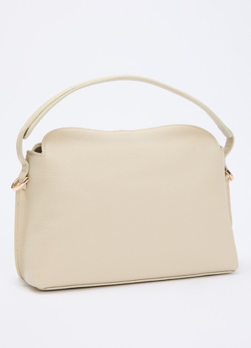 Flattered Hanna Mini handtas van leer met afneembare schouderriem - achterkant gebroken wit