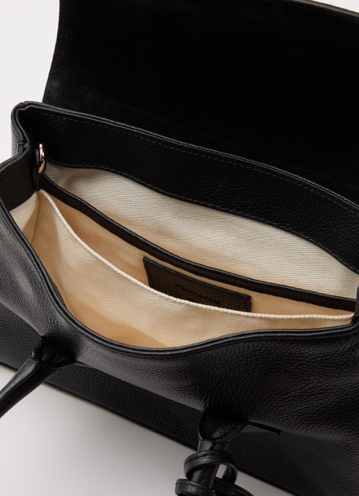 Flattered Lydia mini handtas van leer met afneembare schouderriem  - detail 3 zwart