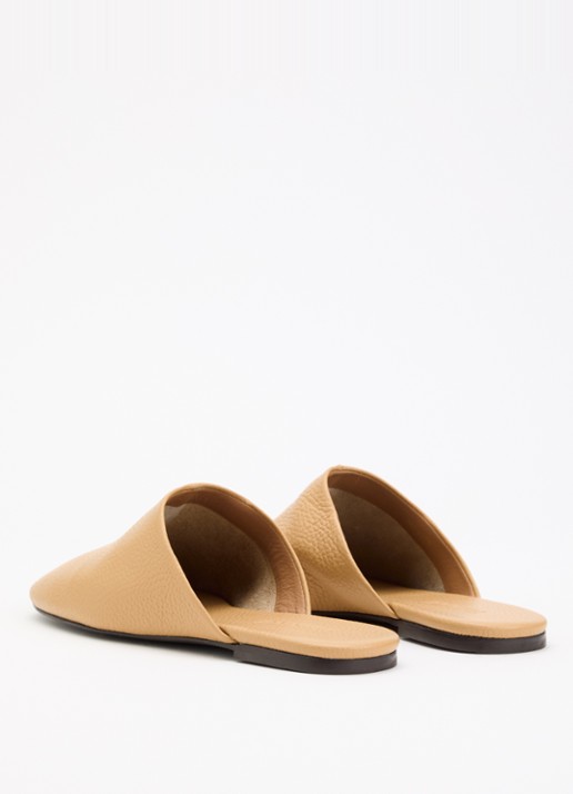 Flattered Maurine instapper van leer  - achterkant 5 beige