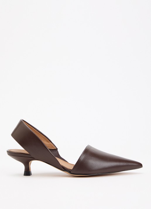 Flattered Ninni sling-back van leer
