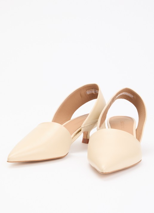 Flattered Ninni sling-back van leer - detail 2 beige