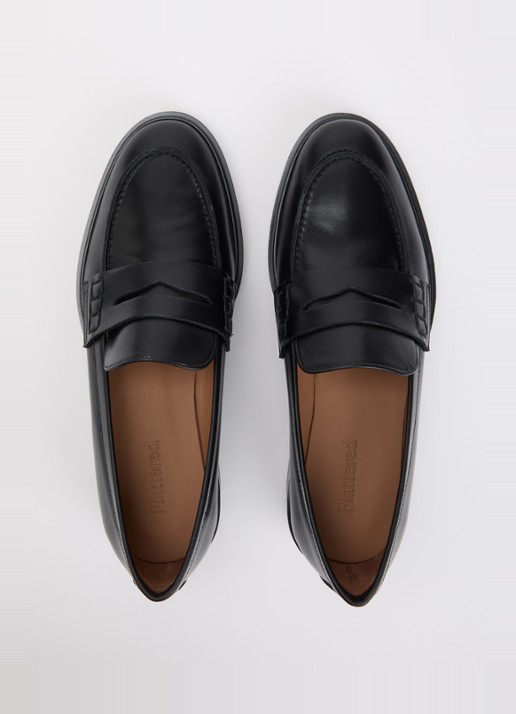 Flattered Sara loafer van leer - detail 4 zwart