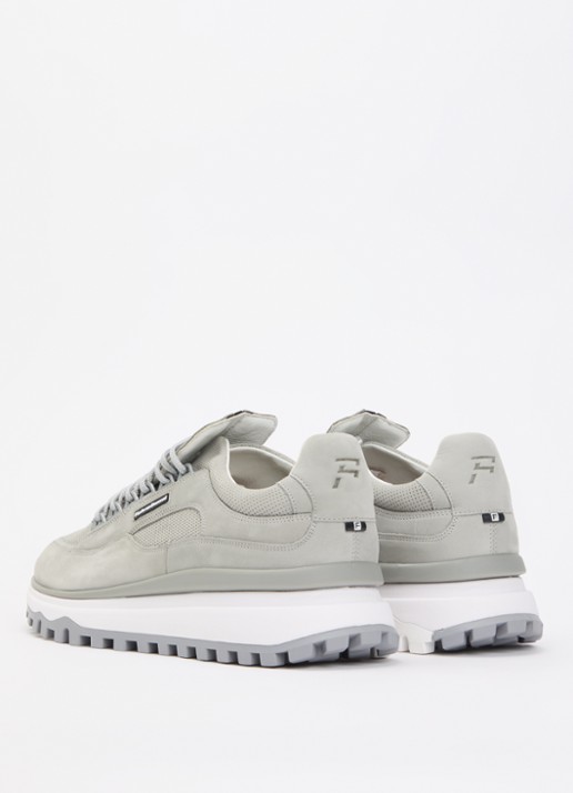 Floris van Bommel De Gripper 03.03 sneaker van nubuck - achterkant grijs