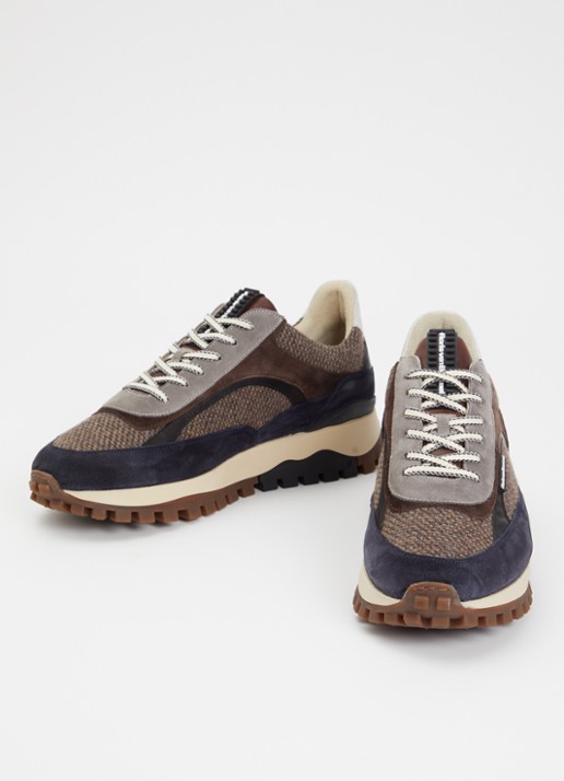 Floris van Bommel De Grommer 05.10 sneaker met suède details - detail 3 bruin
