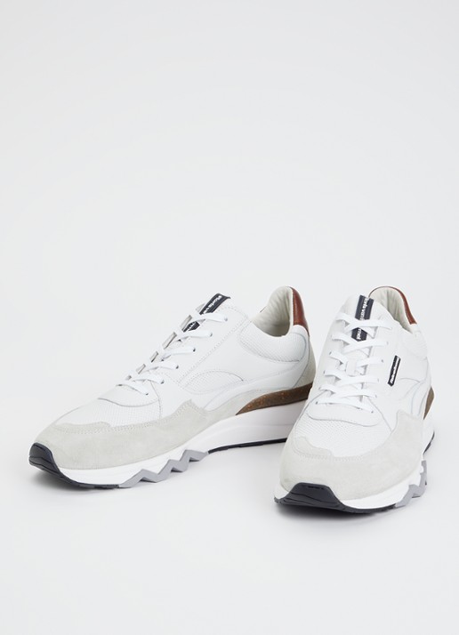 Floris van Bommel De Grommer 07.10 sneaker met suède details - detail wit