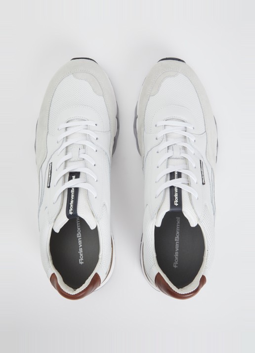 Floris van Bommel De Grommer 07.10 sneaker met suède details - detail 2 wit