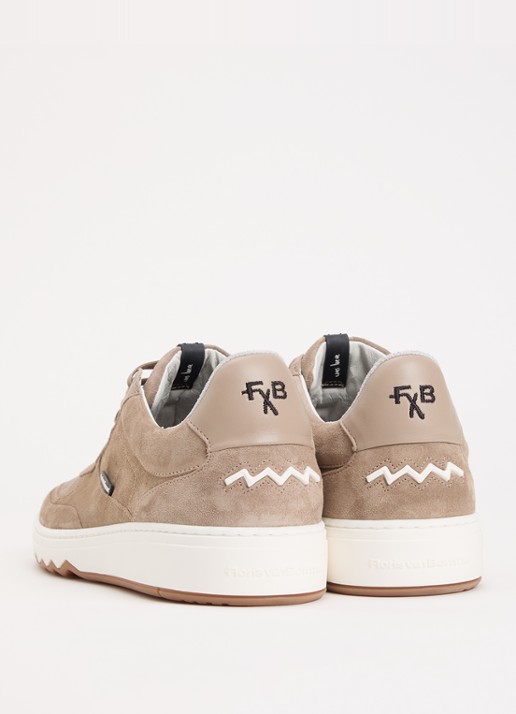 Floris van Bommel De Kupster 05.24 sneaker van leer - achterkant 2 donkerbeige