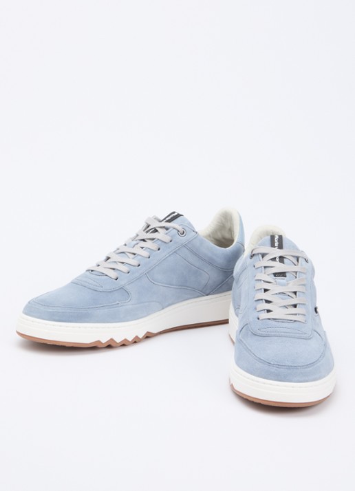 Floris van Bommel De Kupster 05.25 sneaker van suède - detail lichtblauw