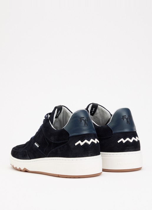 Floris van Bommel De Kupster 05.26 sneaker van suède - achterkant 5 royalblauw