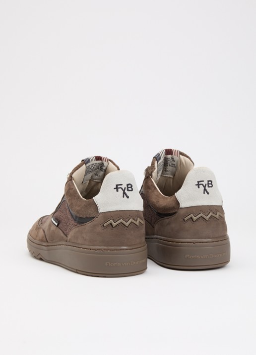 Floris van Bommel De Kupster 09.00 sneaker met suède details - achterkant bruin