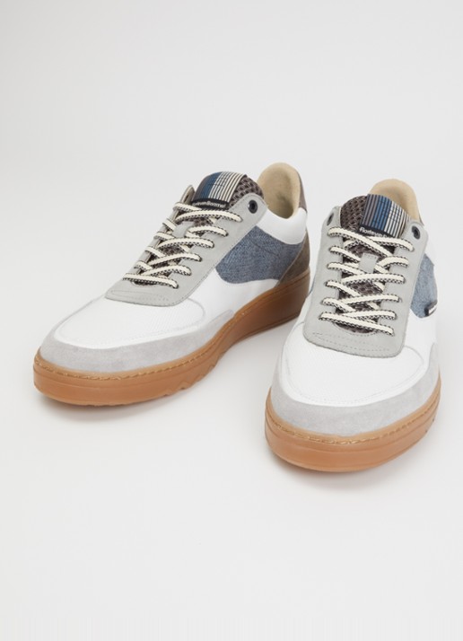 Floris van Bommel De Kupster sneaker van leer - detail lichtgrijs