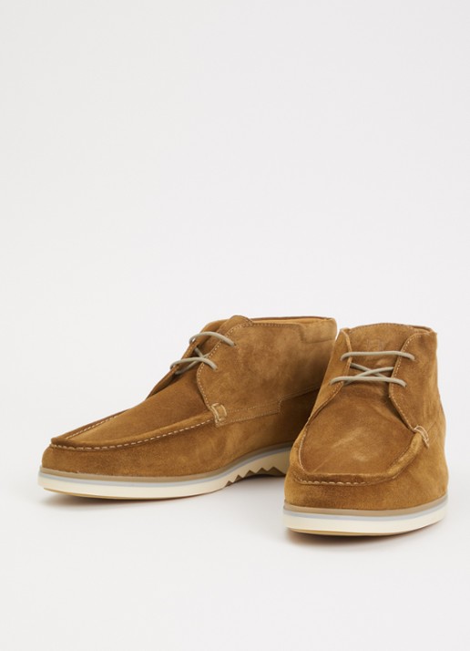 Floris van Bommel De Oister 01.00 veterschoen van kalfssuède - detail camel
