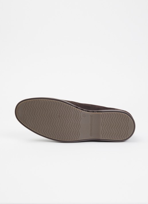 Floris van Bommel De Oister 05.00 casual veterschoen van suède - detail 2 donkerbruin