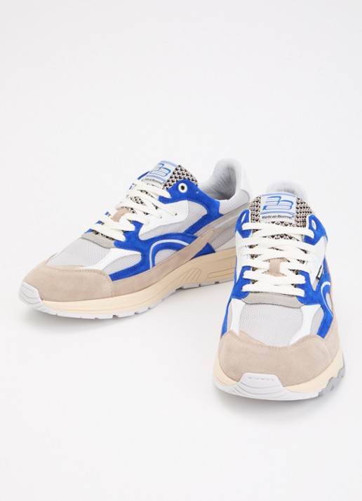 Floris van Bommel De Rezer 01.26 sneaker met suède en mesh details - detail 3 donkerbeige