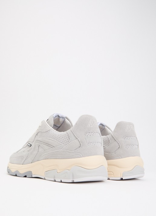 Floris van Bommel De Rezer 02.07 sneaker van suéde  - achterkant lichtgrijs