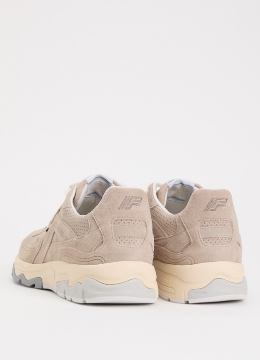 Floris van Bommel De Rezer sneaker van suède - achterkant beige