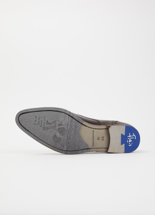 Floris van Bommel De Stapper 39.80 brogue van leer - detail 4 donkerbruin