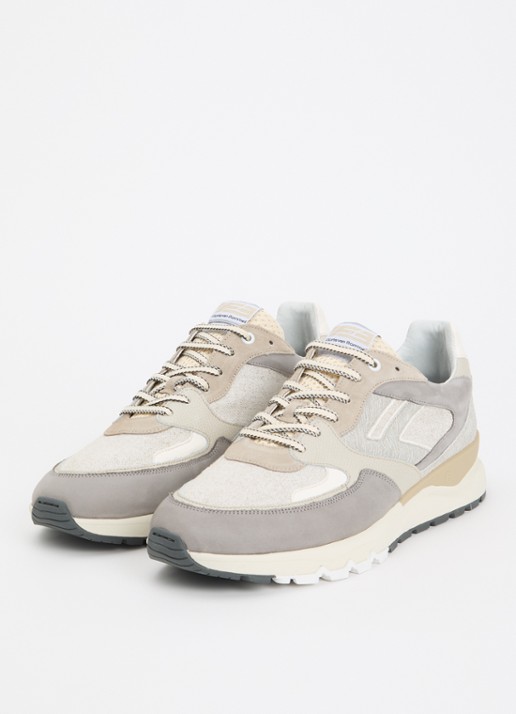 Floris van Bommel De Treener sneaker met leren details - detail beige