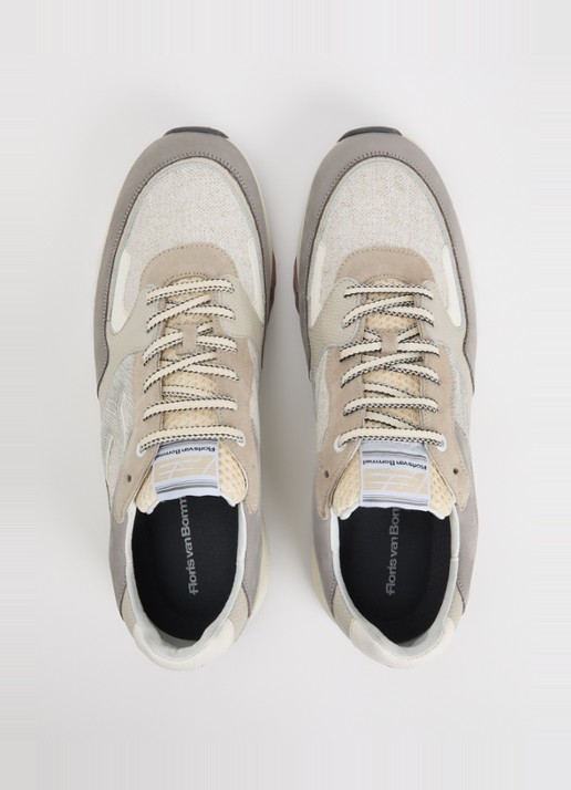 Floris van Bommel De Treener sneaker met leren details - detail 2 beige