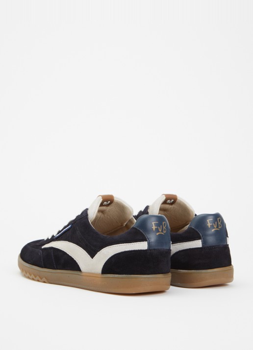 Floris van Bommel De Zaler 01.27 sneaker van suède  - achterkant 5 royalblauw