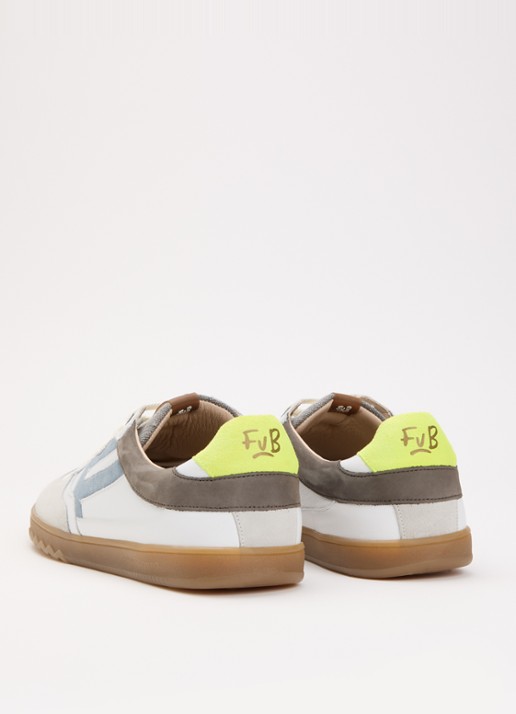 Floris van Bommel De Zaler 04.02 sneaker met suède details - achterkant 5 wit