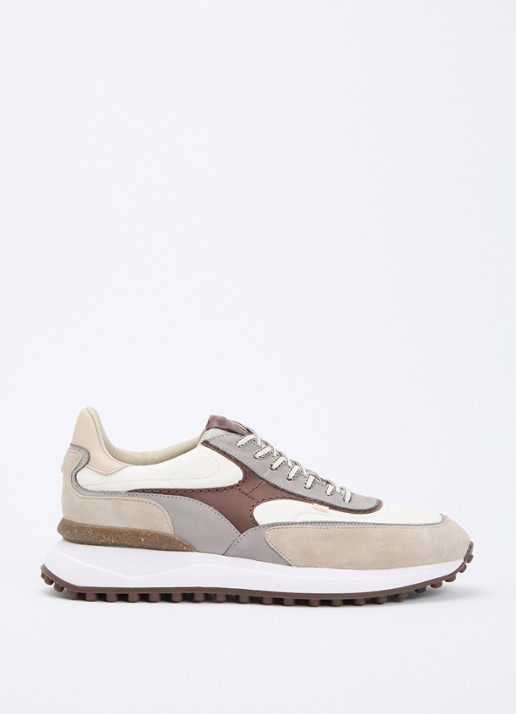 Floris van Bommel Noppi 37.10 sneaker van leer met suède details