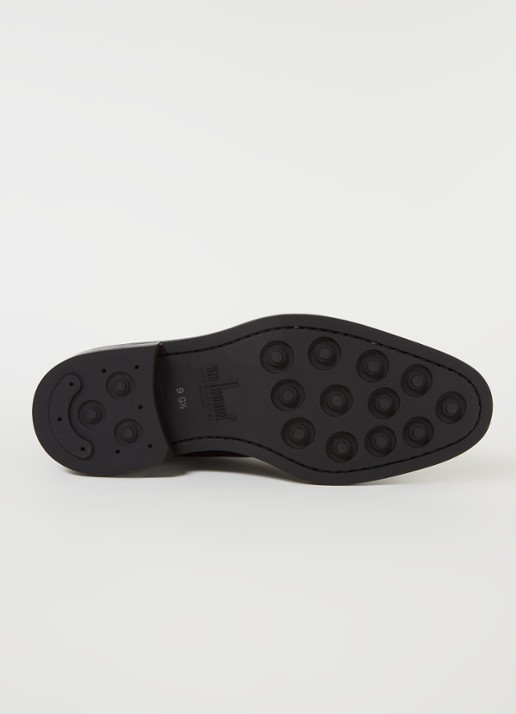 Floris van Bommel Veterboot van leer - detail 3 zwart