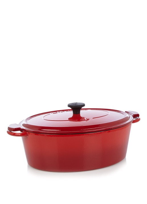 Fontignac Mains libres braadpan 33 cm - voorkant steenrood